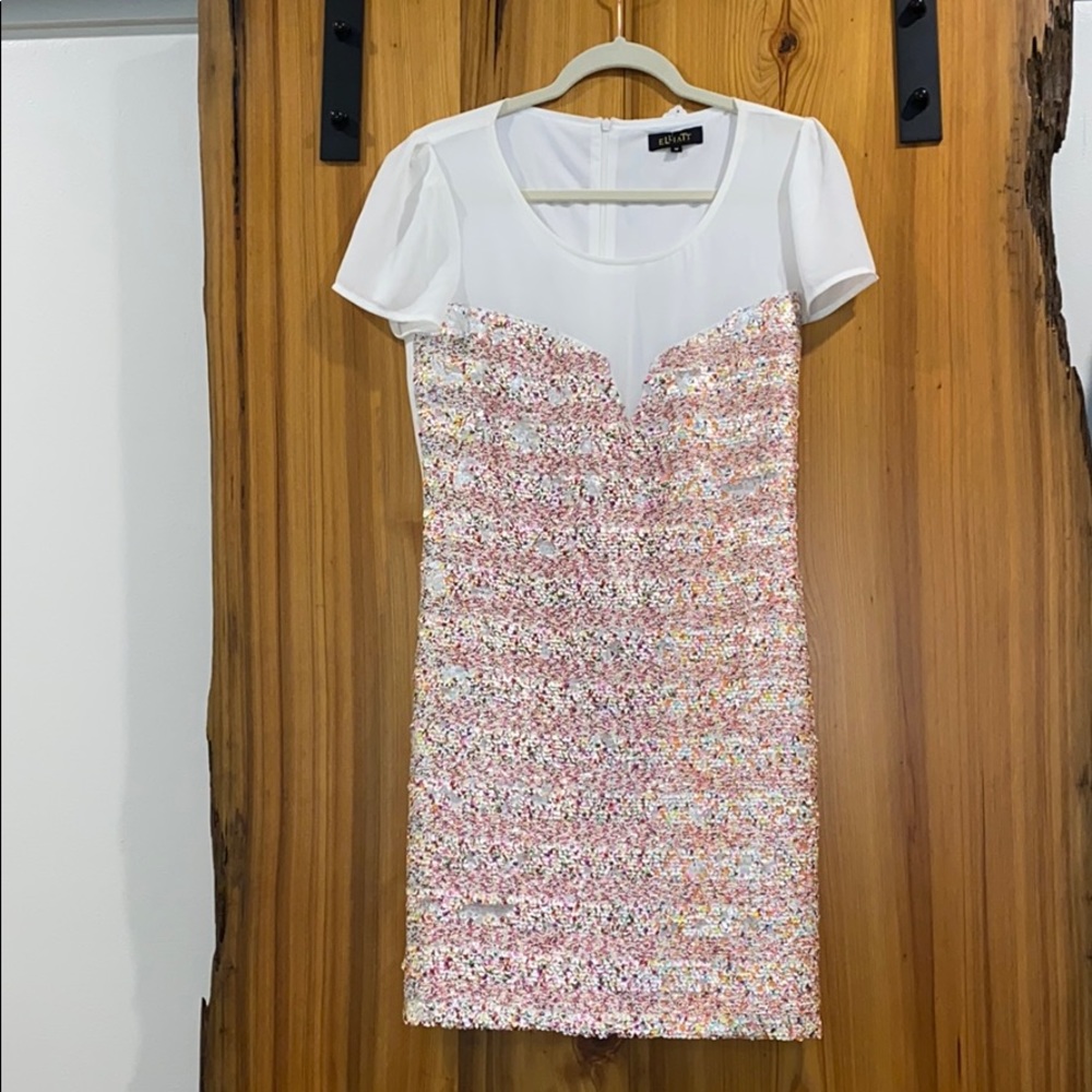 NWT rainbow confetti dress